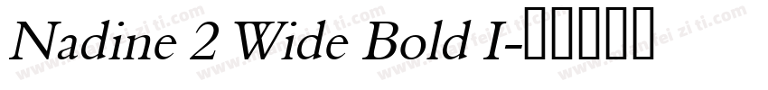 Nadine 2 Wide Bold I字体转换